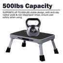 RV Step Stool Foldable 1-Step Ladder Sturdy Metal Stable Step Stool with a Non-Slip Platform Supports up to 500 lb with Non-Slip Rubber Feet, Easy to Carry