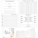 TAOPE Funeral Guest Book,Guest Book for Funeral,Celebration of Life Guest Book,Funeral Guest Book for Memorial Service,10.2” x 7.8”,Guest Sign in Book(Flower)