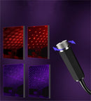 LELEBEAR Mini LED Projection Lamp Star Night, 2pcs USB Star Projector Night Light, Adjustable Romantic Car Roof Star Light, Plug and Play (Purple Blue)