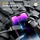 Miracase Glass Series Designed for iPhone 14 Pro Max Case 6.7 Inch, 2023 Upgraded Full-Body Bumper Case with Magnetic Ring, with Camera Lens Protector, Magnetic Noble Purple
