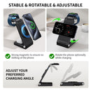 2026 Traveling Wireless Mag-Safe Fast Charging Station,Magnetic 3 in 1 Charger with Light for iPhone 17 16 15 14 13 12 Pro Max Plus,Apple Watch Series & Air pods 4 3 2 Pro-Gifts for Wife & Husband
