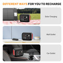 Portable Power Station 300W Power Bank with AC Outlet 228Wh Solar Generator with LED Light Portable Generators 9 Outputs Battery Backup Power Supply for Outdoor Camping Travel Emergency