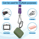 takyu Phone Lanyard, 2 Pack Adjustable Cell Phone Lanyard Crossbody Neck Strap & 2 Pack Wrist Strap with Tether Tabs Compatible for iPhone Android Smartphones- DarkPule Black