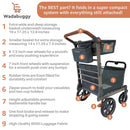 Foldable Shopping Cart - Portable & Lightweight Folding Utility Carts with Easy to Maneuver Wheels, 3 Storage Baskets for Grocery & Heavy Duty