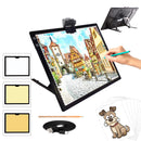 TOHETO A3 Light Pad, Rechargeable Light Board for Diamond Painting, Tracing Light Box with Stand and Clip, Light Table Lightbox for Tracing, Drawing