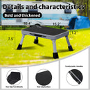RV Step Stool Foldable 1-Step Ladder Sturdy Metal Stable Step Stool with a Non-Slip Platform Supports up to 500 lb with Non-Slip Rubber Feet, Easy to Carry