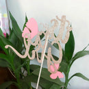 ALISSAR New Double Sided Rose Gold Butterfly Baby Shower Cake Topper Set, It's A Girl Cake Topper and 16 Pieces Pink Butterflies Cupcake Toppers for Baby Girl Baby Shower Party Decorations