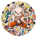 Cartoon Stickers Dragon Ball Super Anime for Kids, 50pcs Japanese Anime Stickers for Water Bottles,iPhone,Styling Cute Toys Doodle PVC Creative