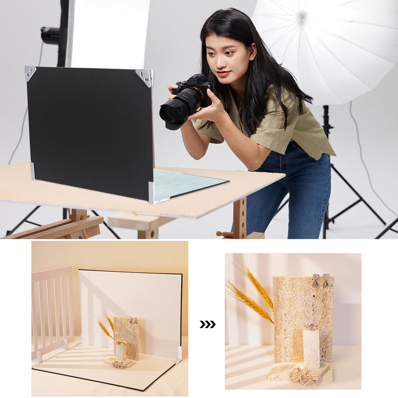 Photo Backdrop Board Product Photography: 7pcs 12patterns Table Top Food Background Kit - Flat Lay Props for Jewelry.(Small Size 16x11.5in)