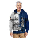 Unique Proudly Served US Veteran Zip Hoodie, Veterans Day Gifts Ideas, Hoodie For Men, Military Veteran Apparel - Medium