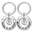 Baby Memorial Jewelry Keychain Gift Loss Memorial Gifts Mommy Daddy of an Angel Keychain Set Miscarriage Keepsake Baby Memorial Jewelry Gift for Infant Loss Sympathy Gift Remembrance Grieving Gifts