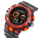 FANMIS Men's Digital Analog Outdoor Sports Watches Multi Function Military Waterproof Watch for Men LED Casual Stopwatch Alarm Tactical Army Watch Backlight, Alarm, Stopwatch (Orange)