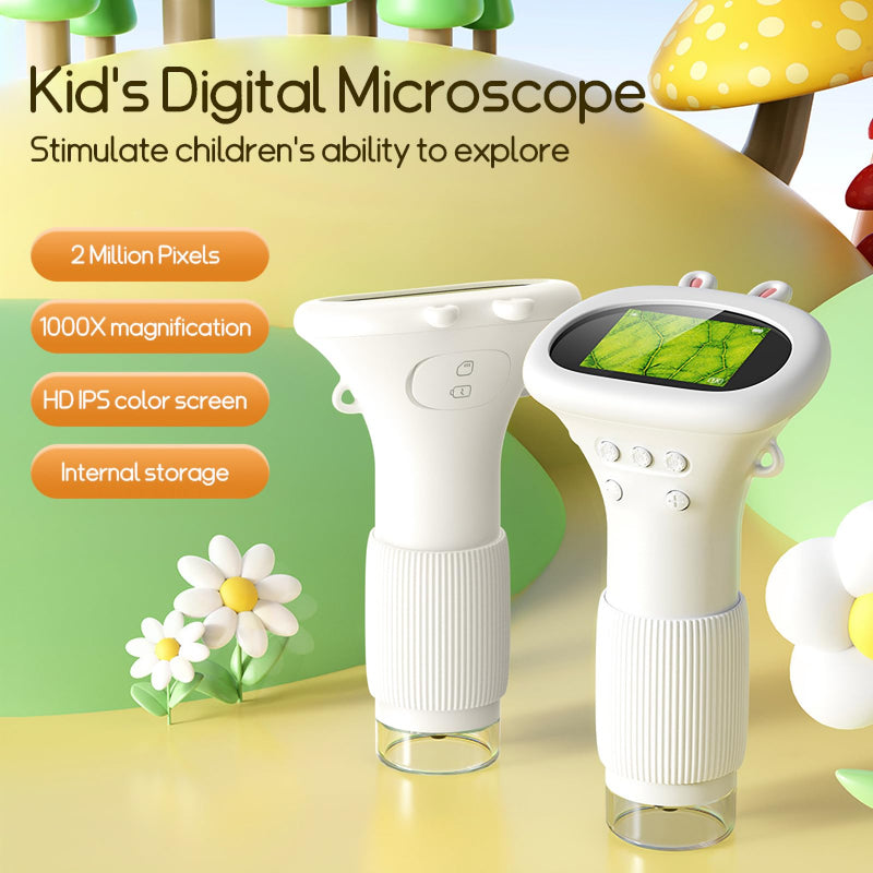 WINWEND Microscope for Kids - Portable Handheld Magnifying Glass for Girls | Mini Digital Microscope for Boys Educational Science Toys | Age 3 4 5 6 7 8 9 10 11 Years Old Kids Christmas Birthday Gifts