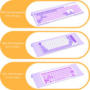 Rulyyo Ergonomic Computer Keyboard Stand - 17 Inch Purple Acrylic Keyboard Riser for Desk Tilted Keyboard Holder Tray with Non-Slip Strip for Home Office Easy Typing & Working