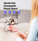 Joymate Gifts for Women Girls, Bluetooth Speaker Phone Stand with Charging Function 360° Rotable Adjustable Cell Phone Holder with HD Surround Sound for Desk Fits All Phones,Tablet (Pink)