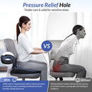 ZIKEE Dual U-Shaped Donut Pillow for Tailbone Pain, Hemorrhoid Pillow for Sitting with Pressure Relief Hole & Slope Design, Donut Seat Cushion for Coccyx, Postpartum & Post Surgery Sitting Relief