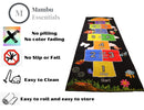 Mambu Essentials Hopscotch Rug - Kids Rug - Playroom rug for kids room, Daycare, Nursery - Cute Indoor or Outdoor Play Carpet for Children - Fun, Educational Games for Boys & Girls (Black)
