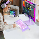 Rulyyo Ergonomic Computer Keyboard Stand - 17 Inch Purple Acrylic Keyboard Riser for Desk Tilted Keyboard Holder Tray with Non-Slip Strip for Home Office Easy Typing & Working
