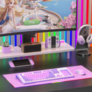 Rulyyo Ergonomic Computer Keyboard Stand - 17 Inch Purple Acrylic Keyboard Riser for Desk Tilted Keyboard Holder Tray with Non-Slip Strip for Home Office Easy Typing & Working