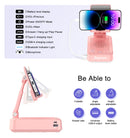 Joymate Gifts for Women Girls, Bluetooth Speaker Phone Stand with Charging Function 360° Rotable Adjustable Cell Phone Holder with HD Surround Sound for Desk Fits All Phones,Tablet (Pink)