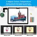 TOHETO A3 Light Pad, Rechargeable Light Board for Diamond Painting, Tracing Light Box with Stand and Clip, Light Table Lightbox for Tracing, Drawing