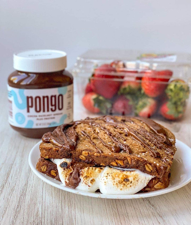 Pongo Cocoa Hazelnut Protein Spread - Low Sugar, Low Carb Sauce, Keto-Friendly Chocolate Dessert Topping (13 oz Jar)