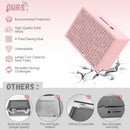 Wooden Money Saving Box, Cash Savings Box for $10000 $5000 $3000 Target Money Saving Challenge, Reusable Money Box with Counter, Cash Vault Bank with Dry Erase Pen/Savings Trackers/Rubber Band-Pink