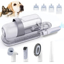 LMVVC Dog Grooming Kit Low Noise, Pet Grooming Clippers 2.3L Vacuum Suction 99% Pet Hair with 5 Tools for Dog Cat for Shedding Grooming (Grey & White)