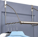 HOLDN’ STORAGE Over The Door Hanger - Door Rack Hangers for Clothes - Bathroom Over Door Hanger for Hanging Clothes & Towels - Over The Door Clothes Drying Rack, Gray