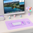 Rulyyo Ergonomic Computer Keyboard Stand - 17 Inch Purple Acrylic Keyboard Riser for Desk Tilted Keyboard Holder Tray with Non-Slip Strip for Home Office Easy Typing & Working