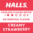 HALLS Throat Soothing (Previously HALLS Breezers) Creamy Strawberry Throat Drops, Economy Pack, 70 Drops