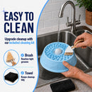 Petsy Dog Lick Bowl Slow Feeder with Rolling Ball (Blue)