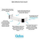 Safety Adhesive Aluminum Stove Guard - Complements Modern Kitchen Designs - Fits Cooktops & Most Freestanding Stoves - Protects from Front & Sides - Easy to Install - Quick Removal for Cleaning