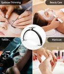 Half Moon Light for Nail Desk with Phone Holder, 29In 40W Nail Tech Light, Nail Table Lamp with Wire Controller & Remote, 7 Color Modes, 10 Brightness for Beauty/Eyelashes/Tattoos/Crafts