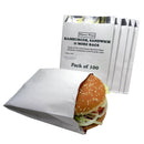 Regency Wraps Grease Resistant Serving Snack Bags, Aluminium Foil Lined Bags, Perfect for Hamburgers, Sandwiches, and More, Measures 5.25 x 7.5, Pack of 100