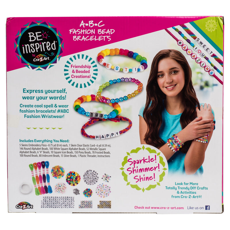 Cra-Z-Art Be Inspired ABC Fashion Bead Bracelet Studio, 800+ Multi-Color Beads