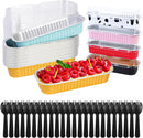 72pcs Mini Loaf Pans with Lids and Spoons 200ML Aluminum Foil Baking Tins for Bread Muffin