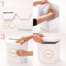 PKGSMART Card Box, White Wedding Card Box, Card Receiving Box, 12x10x10 inch