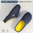 VeraCosy Men's Two-Tone Memory Foam House Slippers Indoor /Outdoor