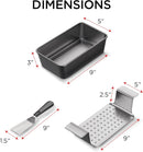 Elbee Home Non-Stick Meatloaf Pan with 9” Carbon Steel Removable Perforated Tray