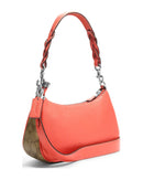 Teri Shoulder Bag In Signature Canvas (Khaki / Tangerine) -