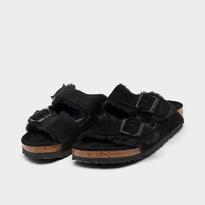 WOMEN'S BIRKENSTOCK ARIZONA SHEARLING SUEDE LEATHER SANDALS