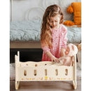 Robud Doll Crib,Wooden Baby Doll Cradle,Doll Bed,Doll Furniture Accessories,Beige