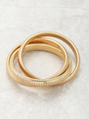 Time and Tru Women's Gold-Tone Twist Bangle Bracelet, 1 Piece