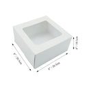 Way to Celebrate! 8x8x4 inch White Cake Boxes with Window, 3-Count