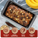 KITESSENSU 2 Pack Bread Pan, Nonstick Loaf Pan with Easy Grips Handles, Carbon Steel Loaf Pans for Baking, Gray