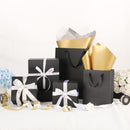 PKGSMART 10 Small Gift Boxes with Lids, Black Gift Boxes Bulks for Wedding, Party, 6x6x4 inches