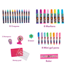 Disney Encanto Mirabel Girls Art Kit Stickers Markers Gel Pens 200 Piece Set, for Ages 6+