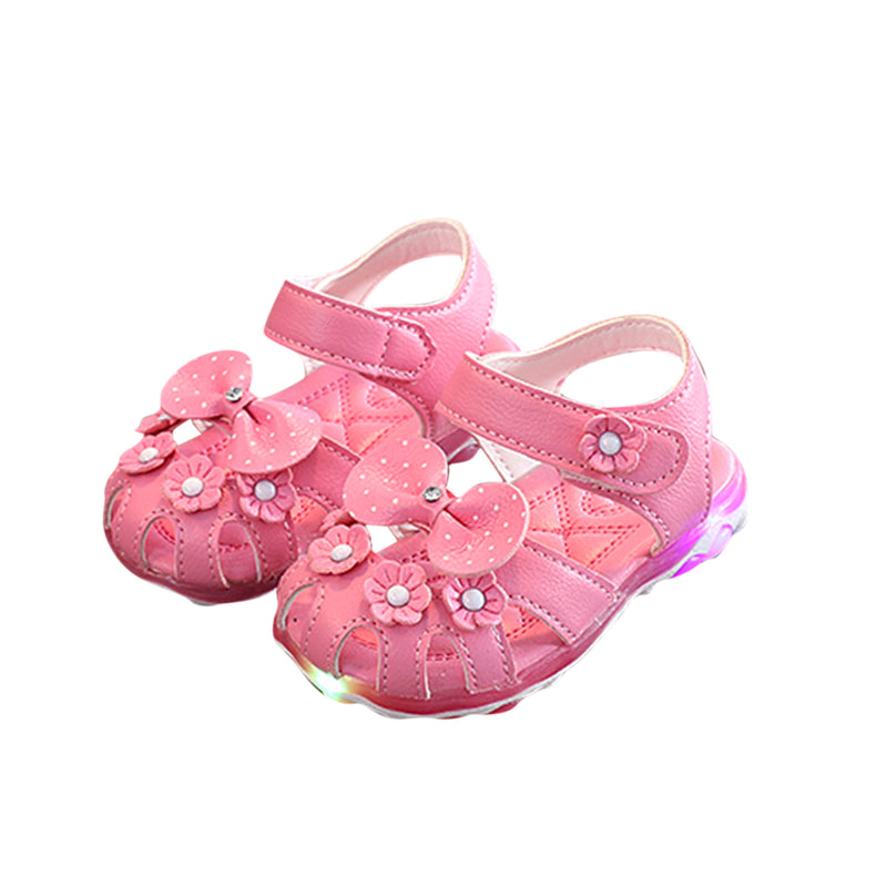 B91xZ Toddler Girl Sandals Princess Shoes Sandals Dancing Kids Bowknot Shoes Flowers Shoes Shoes Girls Girls for Toddler,Sizes 7