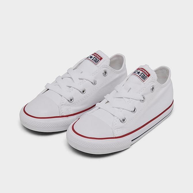 .Converse Kids' Toddler Chuck Taylor Low Top Casual Shoes in White/White